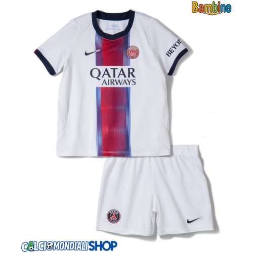 Maglie da calcio Paris Saint-Germain Seconda Maglia Bambino 2026-27 Manica Corta + Pantaloni corti)